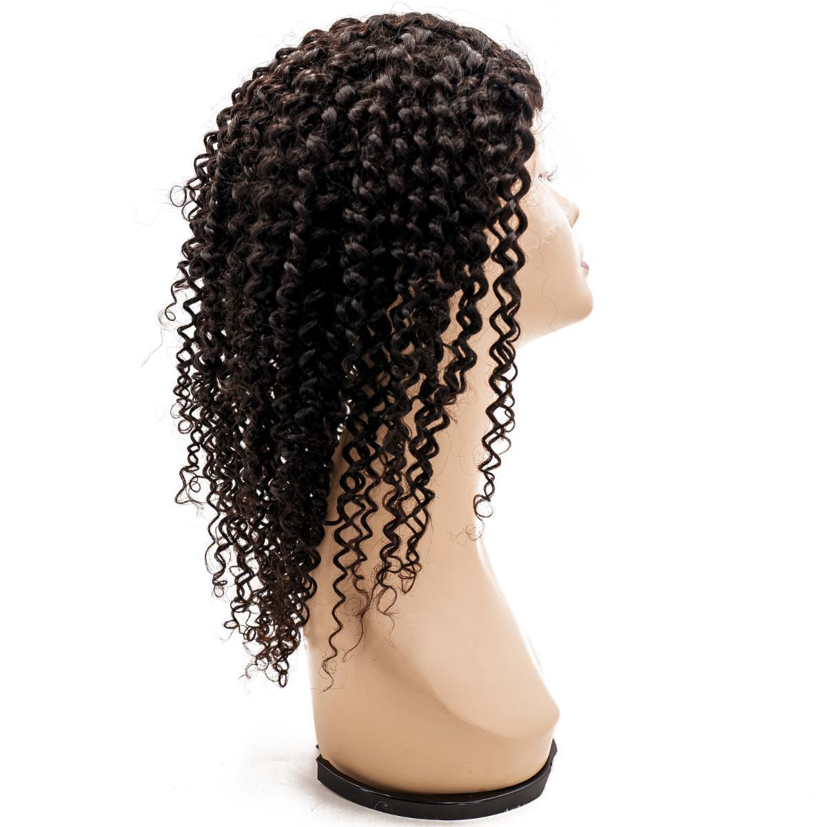 Curly Mono Lace Front PU Medical Wig